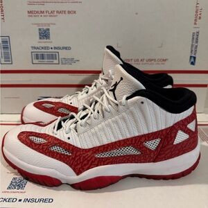 Jordan White and Red Men's Shoes